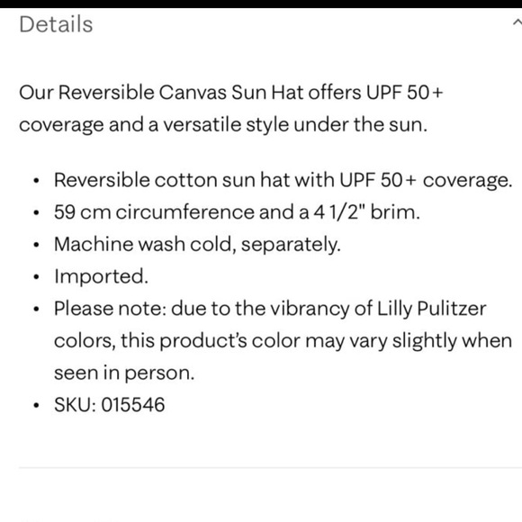 Lilly Pulitzer Reversible Sun Hat Bahamian Rhapsody GWP UPF 50+ EUC - Picture 9 of 9